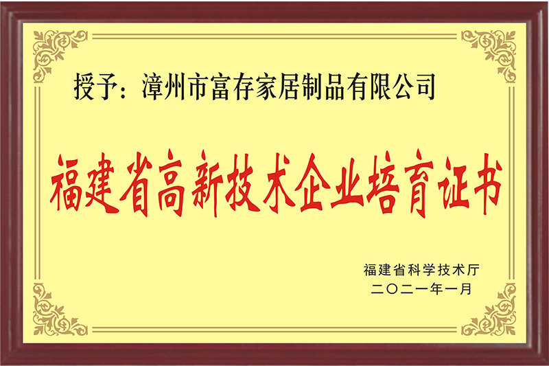  FORTUNE was awarded fujian Province high-tech enterprise cul